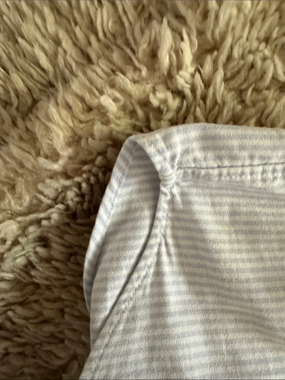 2 J. Crew Men's Pale Blue & Light Blue Striped Button-Down Shirts Oxford cut
